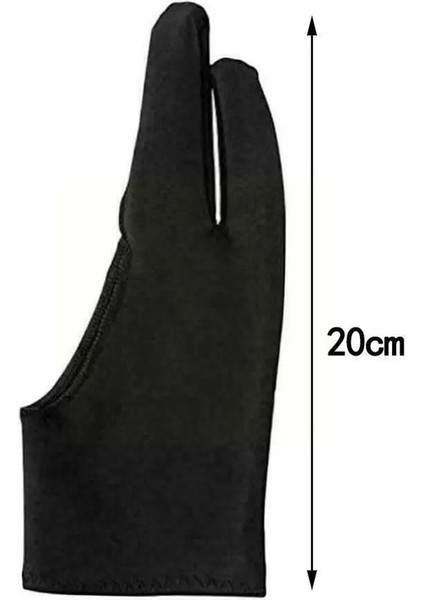 Gosterildigi Gibi 2 Adet Siyah 2 Parmak Kirlenme Önleyici Eldiven, Hem Sağ Hem De Sol El Için Sanatçı Çizimi Herhangi Bir Gra Çizim Tableti C1F3 (Yurt Dışından) indirimleri