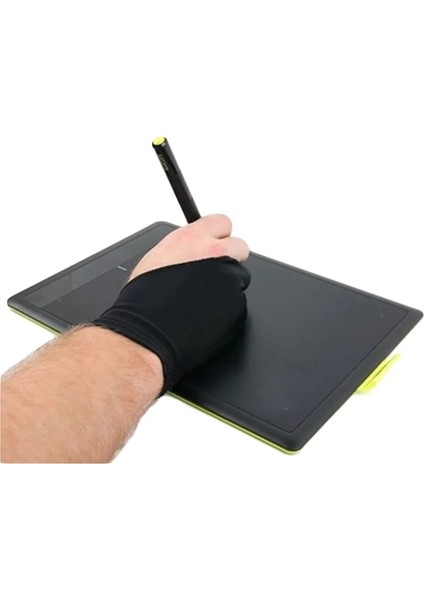 Siyah Sanatçı Siyah Için Iki Parmak Kirlenme Önleyici Eldiven Çizim ve Kalem Grafik Tablet Pad (Yurt Dışından) fiyatları