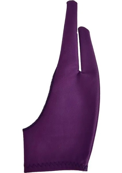 Mor Herhangi Bir Gra Çizim Tableti Için Sanatçı Çizim Eldiveni 2 Parmak Hem Sağ Hem De Sol El Için Anti-Kirlenme 18.5cm (Yurt Dışından)