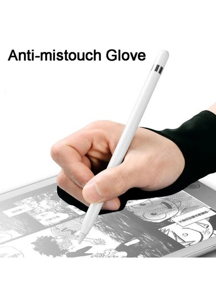 Çift Katmanlı Stil L Beden Anti-Kirlenme Anti-Mistouch Sanatçı Eldiven Çizim Için, Siyah 2 Parmak Boyama Dijital Tablet Yazma Eldiven Öğrencileri Sanat Lover Için (Yurt Dışından) fiyatları