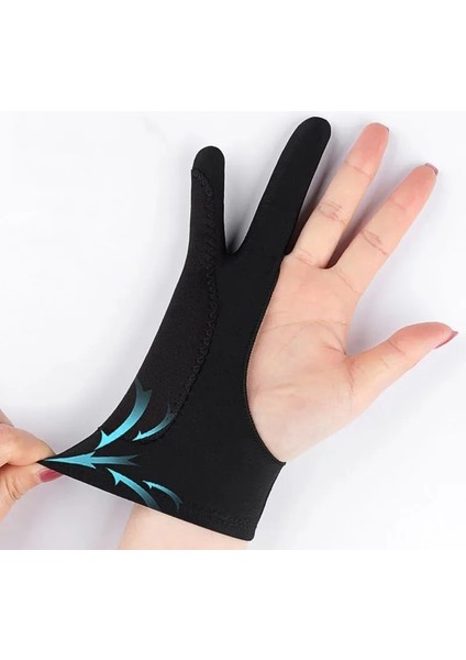 Çift Katmanlı Stil L Beden Anti-Kirlenme Anti-Mistouch Sanatçı Eldiven Çizim Için, Siyah 2 Parmak Boyama Dijital Tablet Yazma Eldiven Öğrencileri Sanat Lover Için (Yurt Dışından) indirimleri