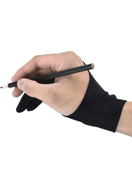 Siyah Stil Tablet Çizim Eldiven Sanatçı Eldiven iPad Pro Kalem Grafik Tablet Kalem Ekran Bilek Koruması Ergonomik Bileklik (Yurt Dışından)