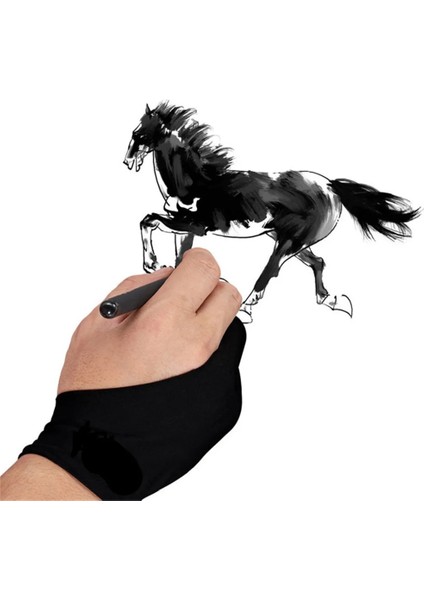 C-L Stili 1 Adet Siyah 2 Parmak Anti-Kirlenme Eldiven Kroki Yağlıboyalar Için Anti Dokunmatik El Çizimi Öğrencileri Dijital Tablet Yazma Eldiven (Yurt Dışından) modelleri