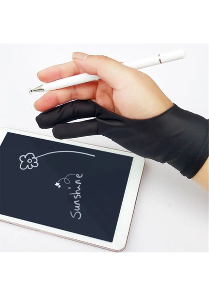 B-M Tarzı Siyah 2 Parmak Kirlenme Önleyici Eldiven Dijital Tablet Yazma Eldiveni Okul Için Anti Dokunmatik El Çizimi Sanat Kroki Yağlıboyalar (Yurt Dışından) modelleri