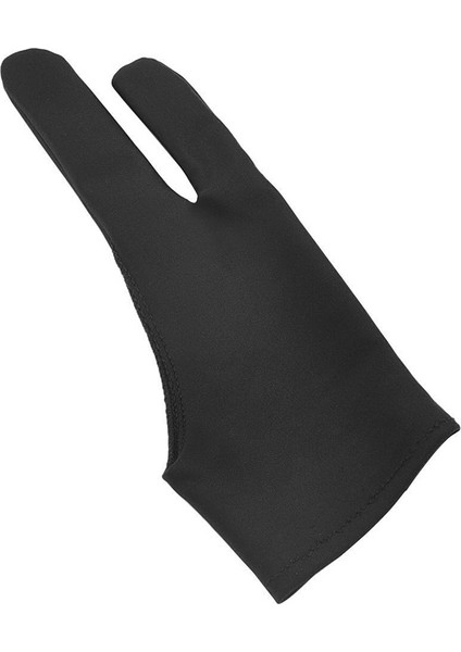 Siyah Stil Kirlenme Önleyici Iki Parmak Dokunmatik Boyama Eldiveni Çizim Tableti Için Sağ ve Sol Eldiven IPad Ekran Kartı Için Kirlenme Önleyici (Yurt Dışından)