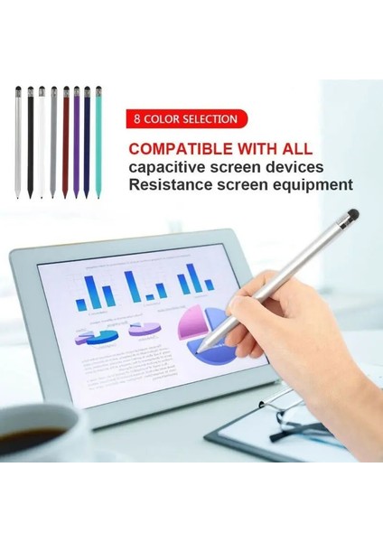 Siyah Stil Retro Yuvarlak Ince Ucu Dokunmatik Ekran Kalemi Kapasitif Stylus Kalem Değiştirme iPad iPhone Cep Telefonları Tablet Aksesuarları (Yurt Dışından) fırsatları