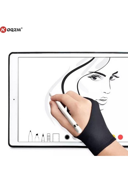 Mavi Herhangi Bir Gra Çizim Tableti Için Sanatçı Çizim Eldiveni 2 Parmak Hem Sağ Hem De Sol El Için Anti-Kirlenme 18.5cm (Yurt Dışından) fırsatları