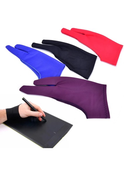 Siyah S Mavi 2 Parmak Kirlenme Önleyici Eldiven, Hem Sağ Hem De Sol El Için Sanatçı Herhangi Bir Gra Çizim Tableti Için Çizim (Yurt Dışından) fiyatları