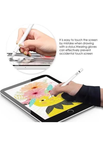 Çift Katmanlı-S Stili Iki Parmaklı Sanatçı Çizim Tableti Için Dokunma Önleyici Eldiven Sağ ve Sol El Eldiven Oyuncular Için Ipad Ekran Kartı Için Kirlenme Önleyici (Yurt Dışından) indirimleri