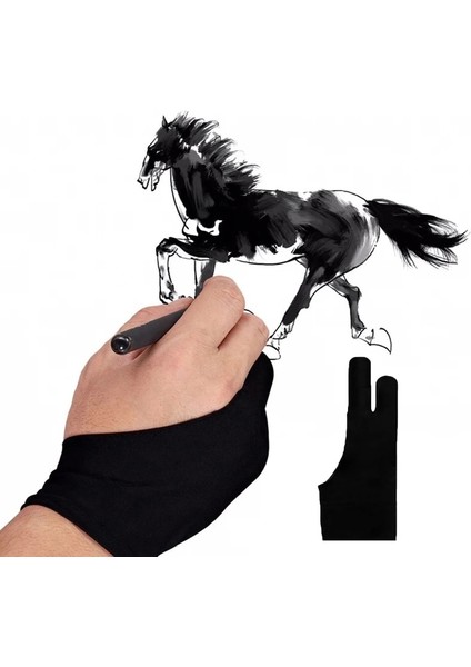 Siyah Stil M Beden Anti-Kirlenme Sanatçı Eldiven Çizim Için, Siyah 2 Parmak Boyama Dijital Tablet Sanat Öğrencileri Sanat Lover Için Yazma Eldiven (Yurt Dışından) fiyatları