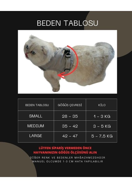 Kedi Göğüs Tasması Kedi Gezdirme Tasması Kediler Için