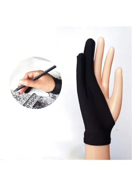 B-M Tarzı Düz Boyama Anti-Dokunmatik Ekran Eldivenleri 2 Parmak Kirlenme Önleyici Eldivenler Okul Için Anti-Dokunmatik El Boyama Sanatsal Eskiz Için (Yurt Dışından)