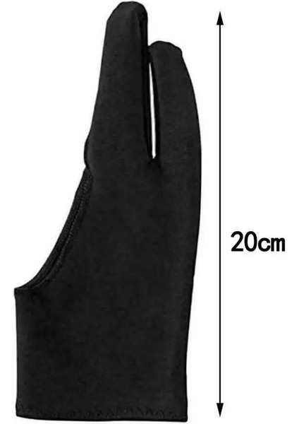 Gosterildigi Gibi 2 Adet Siyah 2 Parmak Kirlenme Önleyici Eldiven, Hem Sağ Hem De Sol El Sanatçısı Için Herhangi Bir Gra Çizim Tableti Için Çizim (Yurt Dışından) indirimleri