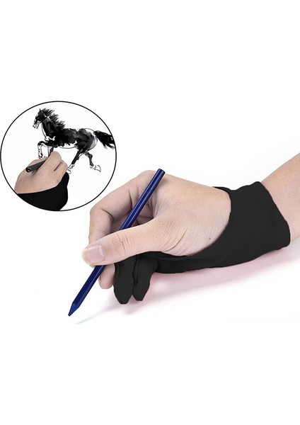 No.1 Tarzı L Beden Siyah 2 Parmak Kirlenme Önleyici Eldiven Sanatçı Çizim Dijital Tablet Herhangi Bir Gra Çizim Tableti Için Yazma Eldiven Mitten (Yurt Dışından) modelleri