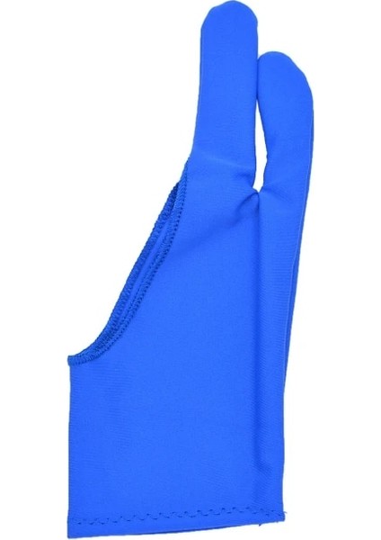 Koyu Mavi Tek Beden Stili 1 Adet Iki Parmak Kirlenme Önleyici Eldiven Sanatçı Çizim Kalemi Grafik Tablet Pad Yağlıboya Zehirli Dokunmatik Ekran Eldiven (Yurt Dışından)