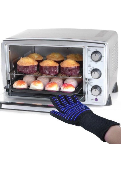 Silikon Fırın Eldivenleri Barbekü Silikon Eldivenler Yüksek Sıcaklıklar Için Kirlenme Önleyici Silikon Eldivenler Barbekü Eldivenler Yanık Koruması (Yurt Dışından) fırsatları