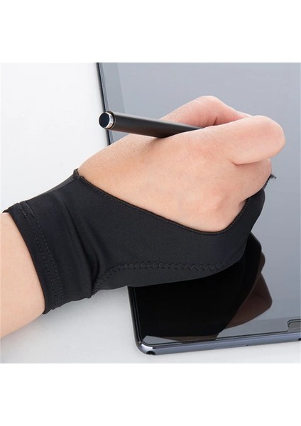 Pembe 1 Stil L Beden Iki Parmak Kirlenme Önleyici Eldiven Sanatçı Çizim ve Kalem Grafik Tablet Pad Ev Eldivenleri Sağ Sol El Siyah Eldiven (Yurt Dışından) modelleri