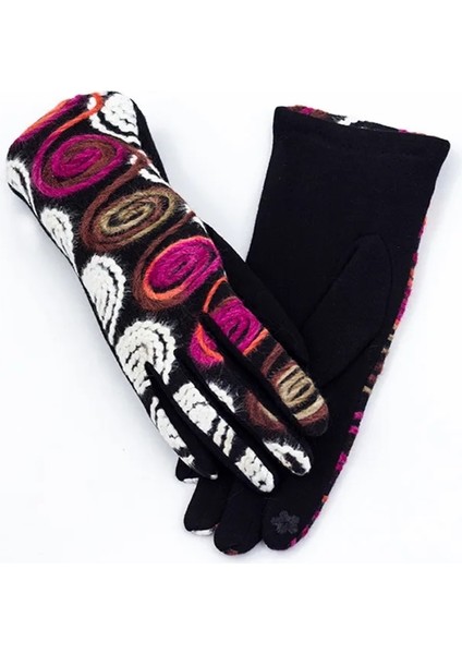 No.1 Tarzı Tek Boyut Yeni Kadın Kış Sıcak Moda Kişilik Örme Yün Beraberlik Eldivenler Dokunmatik Ekran Artı Kadife Kalınlaşmak Sürücü Bisiklet Eldivenler (Yurt Dışından)