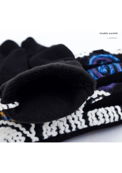 No.1 Tarzı Tek Boyut Yeni Kadın Kış Sıcak Moda Kişilik Örme Yün Beraberlik Eldivenler Dokunmatik Ekran Artı Kadife Kalınlaşmak Sürücü Bisiklet Eldivenler (Yurt Dışından) modelleri