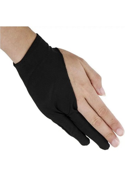 Siyah Stil Herhangi Bir Gra Çizim Için Sanatçı Çizim Eldiveni Tablet Siyah Sağ ve Sol El Için 2 Parmak Kirlenme Önleyici Siyah Serbest Boyut (Yurt Dışından) fiyatları