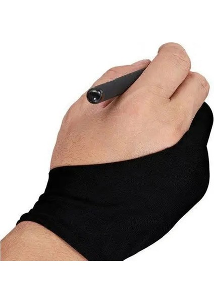 Siyah Stil Herhangi Bir Gra Çizim Için Sanatçı Çizim Eldiveni Tablet Siyah Sağ ve Sol El Için 2 Parmak Kirlenme Önleyici Siyah Serbest Boyut (Yurt Dışından) modelleri