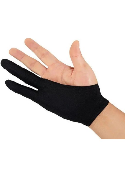 Siyah Stil Herhangi Bir Gra Çizim Için Sanatçı Çizim Eldiveni Tablet Siyah Sağ ve Sol El Için 2 Parmak Kirlenme Önleyici Siyah Serbest Boyut (Yurt Dışından) indirimleri