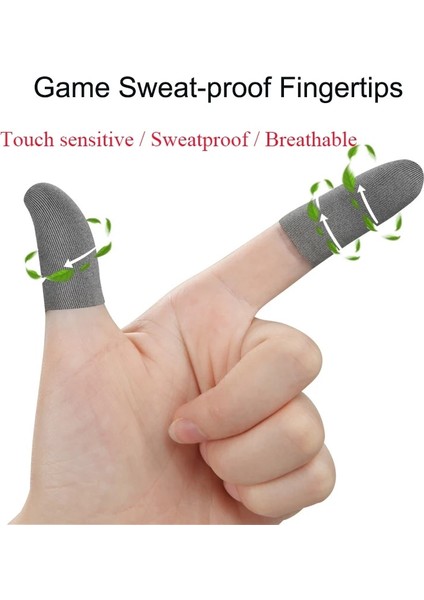 Gümüş Gri Tarzı IPhone iPad Android Telefon Için Dokunmatik Duyarlı Sweatproof Kaymaz Parmak Uçları Pubg Oyun Tablet Dokunmatik Ekran Oynama Kollu (Yurt Dışından) modelleri