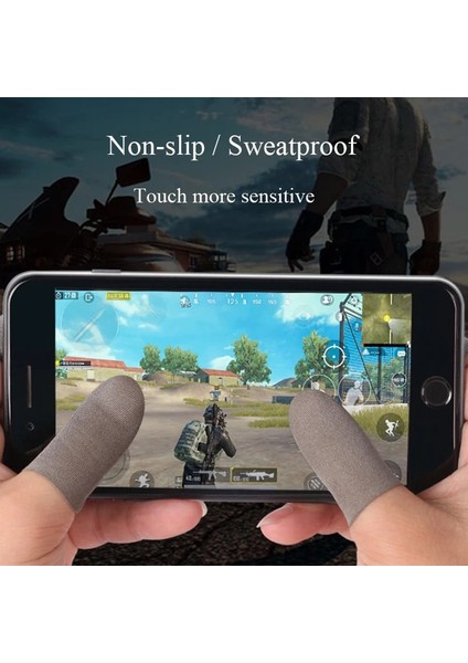 Gümüş Gri Tarzı IPhone iPad Android Telefon Için Dokunmatik Duyarlı Sweatproof Kaymaz Parmak Uçları Pubg Oyun Tablet Dokunmatik Ekran Oynama Kollu (Yurt Dışından) fırsatları