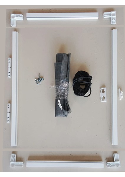 Sineklik Menteşeli Pencere Sinekliği Beyaz (En: 0-70 Cm. Boy: 0-130 Cm)