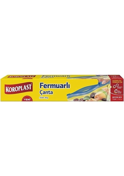 Fermuarlı Çanta Büyük Boy 10 Lu 27 x 28 cm x 5 Paket