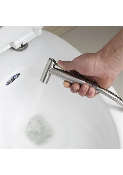 Fırçalanmış El Spreyi Stili Siyah Gümüş El Tuvalet Bide Musluk Püskürtücü Paslanmaz Çelik Banyo El Bide Püskürtme Tabancası Seti Tuvalet Kendi Kendini Temizleyen Duş (Yurt Dışından) fırsatları