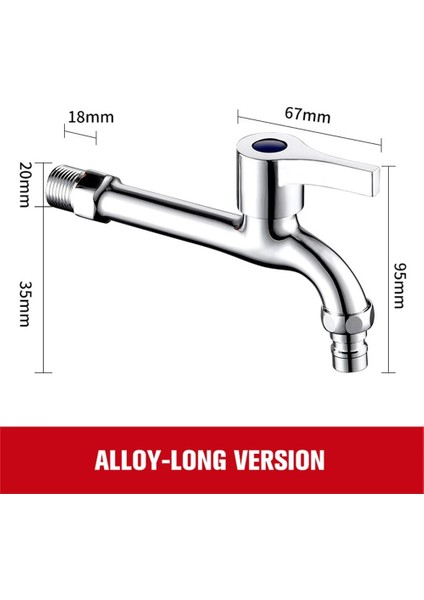 Ben Tarzım Yüksek Li Pirinç Küçük Musluklar Banyo Uzun Çamaşır Makinesi Soğuk Su Musluk Dekoratif Bahçe Musluk Ev Tuvalet Paspas Havuzu Bibcock (Yurt Dışından)