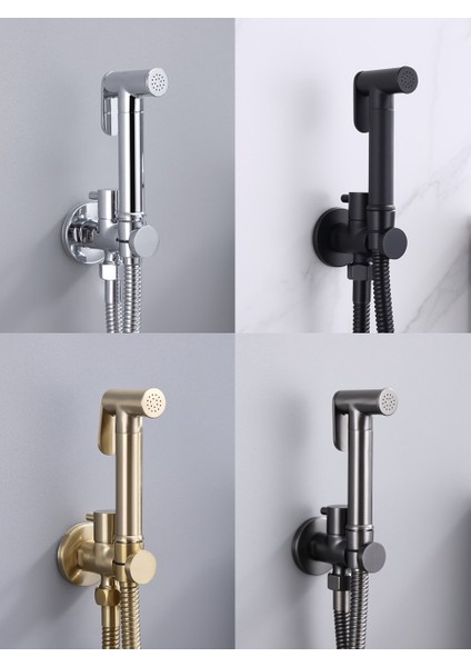 Püskürtücü Krom Tarzı Duvara Monte Tuvalet Duş Bide Musluk Seti Chromeblackgoldgun Metal Gri Banyo Tuvalet Bahar Pvc Ss Hortum (Yurt Dışından) fiyatları