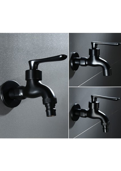 B1-X001-6 Stili Siyah Pirinç Duvar Bibcock Banyo Köşe Çamaşır Makinesi Musluk Dış Açık Bahçe Banyo Tuvalet Küçük Paspas Havuz Muslukları Vintage (Yurt Dışından) fırsatları