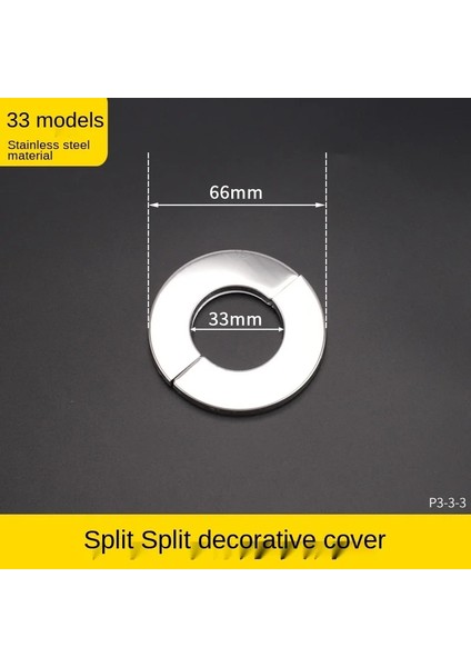 No.33 Stili Musluk Paslanmaz Çelik Dekoratif Kapak Bölünmüş Paslanmaz Çelik Karışım Vanası Yuvarlak Çirkin Duman Borusu Klima Delik Kapağı (Yurt Dışından)