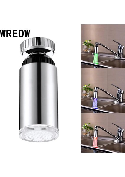 Tip 1 Musluk Stili LED Su Musluk Işık Renkli Değişen Kızdırma Duş Başlığı Mutfak Musluk Musluk Işık Sıcaklık Sensörü Mutfak Banyo Için Vinç (Yurt Dışından) fiyatları