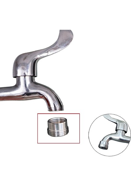 2 Adet Tarzı '' Dişi x '' Erkek Dişli Musluk Adaptörü Çıkış Borusu Bakır Konnektör Mutfak Banyo Pirinç Su Bandı Bağlantısı (Yurt Dışından)