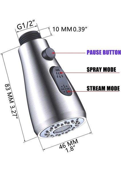 Sl-09 Cp Stili Abs Mutfak Musluk Dışarı Çekin Püskürtme Başlığı Havza Musluk Yedek Parçalar Musluk Aksesuarları Nozülleri Mutfak Su Tasarrufu Musluk Memesi (Yurt Dışından) indirimleri