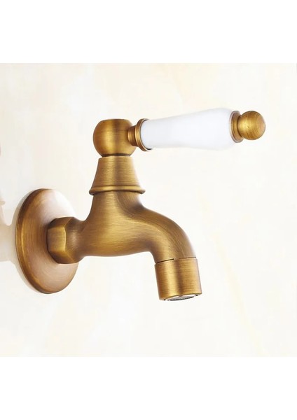 H Tarzı Tarzı Antik Pirinç Havza Musluk Mutfak Musluk Bahçe Muslukları Duvara Monte Lavabo Banyo Paspas Su Dokunun Çamaşır Makinesi Musluk (Yurt Dışından)