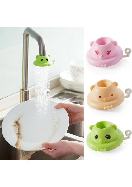 Yeşil Stil 360 Derece Dönen Karikatür Su Süzgeçleri Mutfak Musluk Su Tasarrufu Püskürtücüler Li Süzgeç Su Tasarrufu Musluk (Yurt Dışından) fiyatları