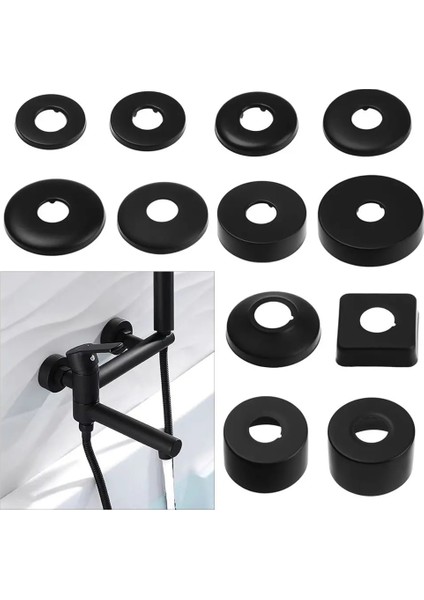 62X25X18MM Tarzı 1 Adet Siyah Duş Bataryası Dekoratif Kapak Krom Paslanmaz Çelik Su Borusu Duvar Kapakları Mutfak Banyo Aksesuarları (Yurt Dışından) fiyatları