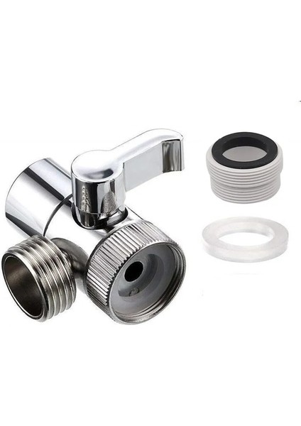 Plastik 2 Adet Tarzı 1 Adet Musluk Ayrıştırma Vanası Su Musluğu Ayırıcı Duş Başlığı Konnektör Adaptörü 3 Yollu Vana Anahtarı Banyo Mutfak Lavabo Splitter (Yurt Dışından)