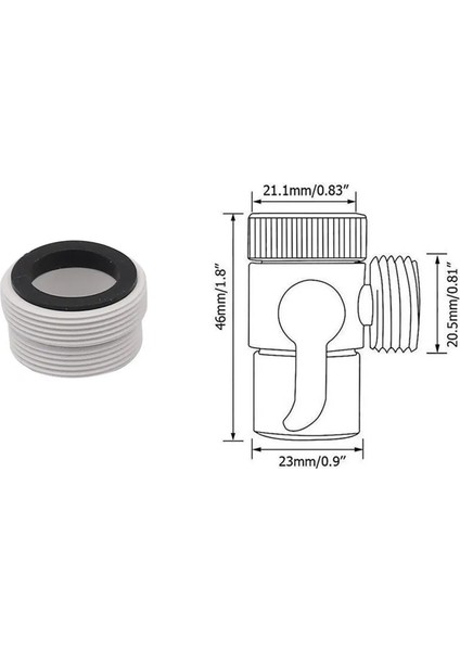 Plastik 2 Adet Tarzı 1 Adet Musluk Ayrıştırma Vanası Su Musluğu Ayırıcı Duş Başlığı Konnektör Adaptörü 3 Yollu Vana Anahtarı Banyo Mutfak Lavabo Splitter (Yurt Dışından)