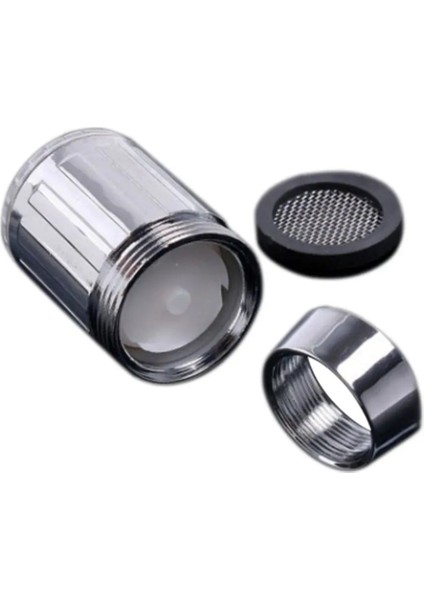 Adaptör Stiliyle Kırmızı 3 Renkli Işıklı LED Sıcaklığa Duyarlı Musluk Mutfak Banyo Kızdırma Su Tasarruflu Musluk Havalandırıcı Musluk Memesi Duş (Yurt Dışından) indirimleri