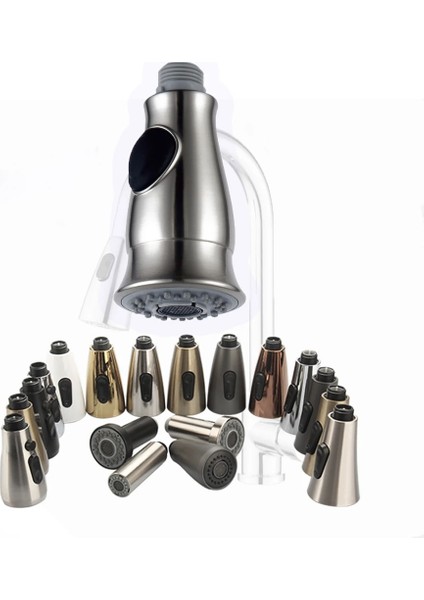 A-01 Krom Tarzı G Mutfak Musluk Kafası Dışarı Çekin Duş Memesi Püskürtücü Banyo Lavabo Musluğu Yedek Aksesuar Siyah Gümüş Altın Kafa Havalandırıcı (Yurt Dışından) indirimleri