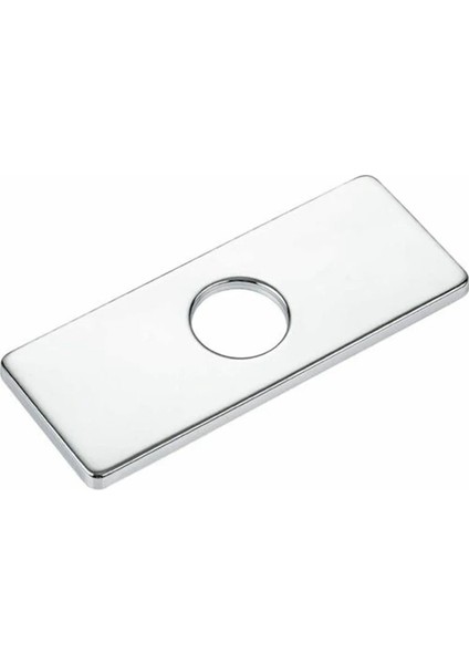 Gümüş Tarzı 1 Adet Musluk Plakası Delik Musluk Kapağı Güverte Plakası Paslanmaz Çelik Banyo Mutfak Lavabosu 162*63MM Çoğu Tek Delikli Musluk (Yurt Dışından)