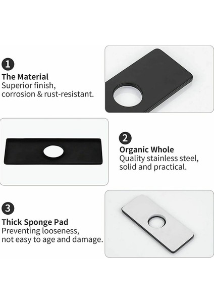 Gümüş Tarzı 1 Adet Musluk Plakası Delik Musluk Kapağı Güverte Plakası Paslanmaz Çelik Banyo Mutfak Lavabosu 162*63MM Çoğu Tek Delikli Musluk (Yurt Dışından) fiyatları