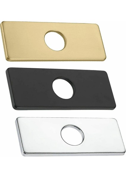 Gümüş Tarzı 1 Adet Musluk Plakası Delik Musluk Kapağı Güverte Plakası Paslanmaz Çelik Banyo Mutfak Lavabosu 162*63MM Çoğu Tek Delikli Musluk (Yurt Dışından) modelleri