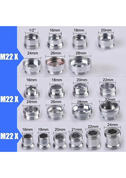 M22 x F28 2 Adet Tarzı 2 Adet M22 Bira Dişi Musluk Adaptörü Mutfak Banyo Pirinç Su Bandı Bağlantısı (Yurt Dışından) fiyatları