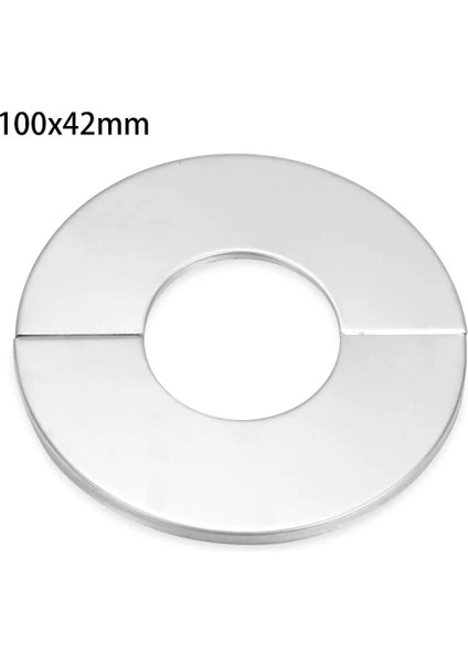 100X42MM Tarzı 1 Adet Kendinden Yapışkanlı Paslanmaz Ayakta Çelik Su Borusu Duvar Kapağı Banyo Aksesuarları Krom Fower Musluklar Dekoratif Kapak (Yurt Dışından)